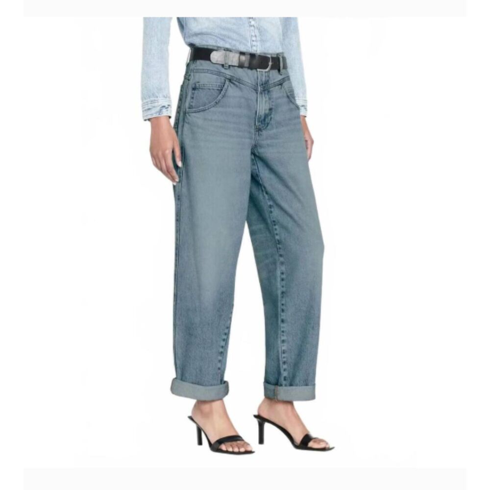 FRAME 90s Utility Loose Beck Jeans NWT Size 26 High Rise Wide Leg Premium Denim
